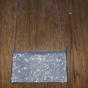 Black and sparkly purse, barely used and in really good condition